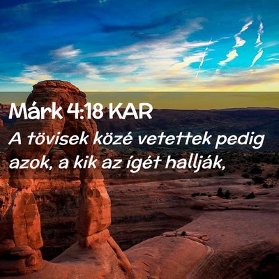 Picture 02 - Márk 4:18 KAR - A tövisek közé vetettek pedig azok, a kik az - Bible Verse Picture