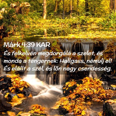 Picture 02 - Márk 4:39 KAR - És felkelvén megdorgálá a szelet, és monda a - Bible Verse Picture