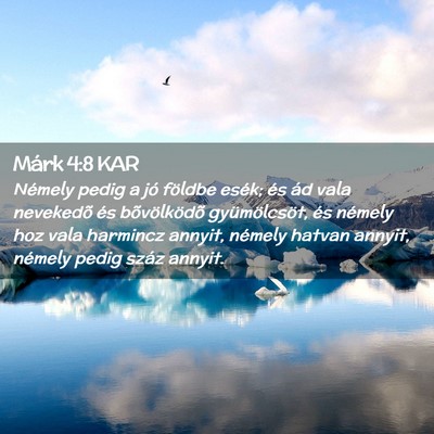 Picture 02 - Márk 4:8 KAR - Némely pedig a jó földbe esék; és ád vala - Bible Verse Picture