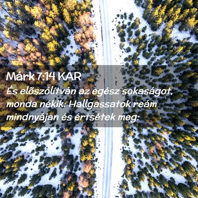 Picture 02 - Márk 7:14 KAR - És elõszólítván az egész sokaságot, monda - Bible Verse Picture