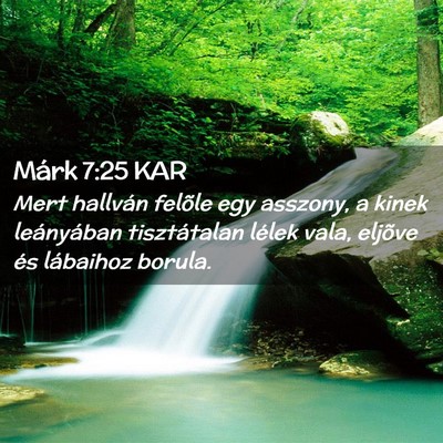 Picture 02 - Márk 7:25 KAR - Mert hallván felõle egy asszony, a kinek - Bible Verse Picture