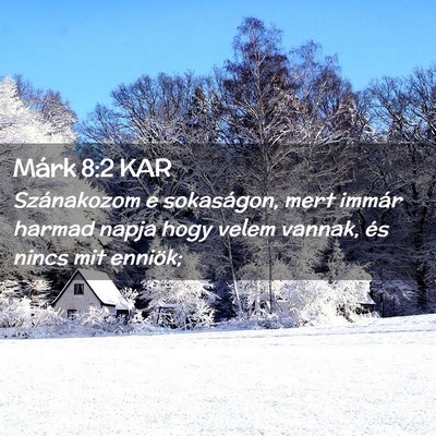 Picture 02 - Márk 8:2 KAR - Szánakozom e sokaságon, mert immár harmad - Bible Verse Picture