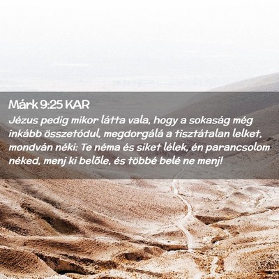Picture 02 - Márk 9:25 KAR - Jézus pedig mikor látta vala, hogy a sokaság - Bible Verse Picture