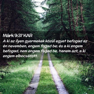 Picture 02 - Márk 9:37 KAR - A ki az ilyen gyermekek közül egyet befogad az - Bible Verse Picture