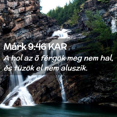 Picture 02 - Márk 9:46 KAR - A hol az õ férgök meg nem hal, és tüzök el - Bible Verse Picture