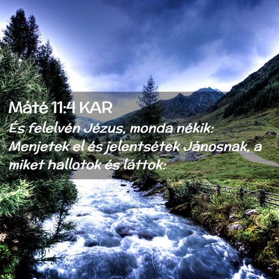 Picture 02 - Máté 11:4 KAR - És felelvén Jézus, monda nékik: Menjetek el - Bible Verse Picture