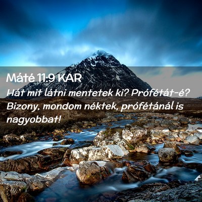 Picture 02 - Máté 11:9 KAR - Hát mit látni mentetek ki? Prófétát-é? - Bible Verse Picture