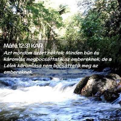 Picture 02 - Máté 12:31 KAR - Azt mondom azért néktek: Minden bûn és - Bible Verse Picture