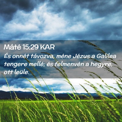 Picture 02 - Máté 15:29 KAR - És onnét távozva, méne Jézus a Galilea - Bible Verse Picture