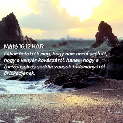 Picture 02 - Máté 16:12 KAR - Ekkor értették meg, hogy nem arról szólott, - Bible Verse Picture