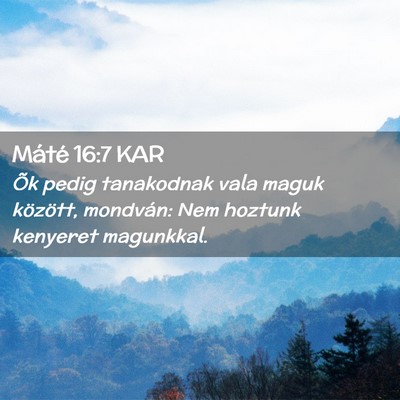 Picture 02 - Máté 16:7 KAR - Õk pedig tanakodnak vala maguk között, - Bible Verse Picture
