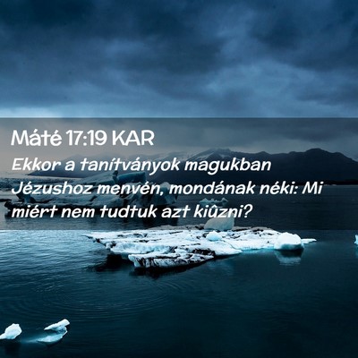 Picture 02 - Máté 17:19 KAR - Ekkor a tanítványok magukban Jézushoz menvén, - Bible Verse Picture