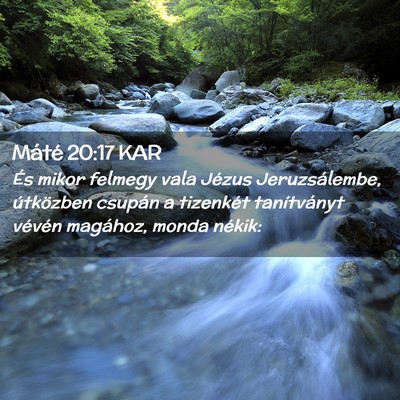 Picture 02 - Máté 20:17 KAR - És mikor felmegy vala Jézus Jeruzsálembe, - Bible Verse Picture