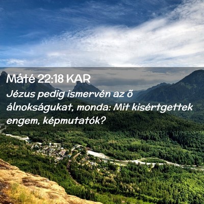 Picture 02 - Máté 22:18 KAR - Jézus pedig ismervén az õ álnokságukat, - Bible Verse Picture