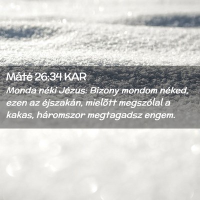 Picture 02 - Máté 26:34 KAR - Monda néki Jézus: Bizony mondom néked, ezen az - Bible Verse Picture