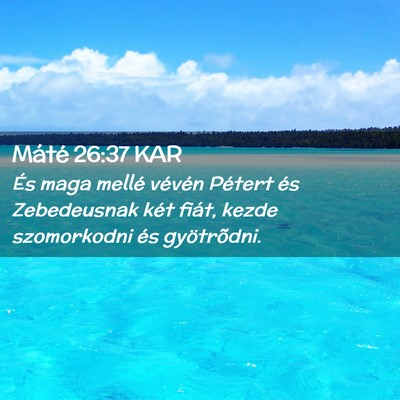 Picture 02 - Máté 26:37 KAR - És maga mellé vévén Pétert és Zebedeusnak - Bible Verse Picture