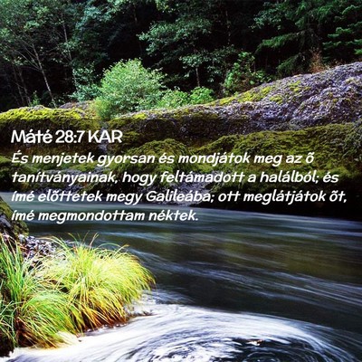 Picture 02 - Máté 28:7 KAR - És menjetek gyorsan és mondjátok meg az õ - Bible Verse Picture
