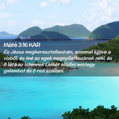Picture 02 - Máté 3:16 KAR - És Jézus megkeresztelkedvén, azonnal kijöve a - Bible Verse Picture