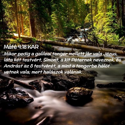 Picture 02 - Máté 4:18 KAR - Mikor pedig a galileai tenger mellett jár vala - Bible Verse Picture