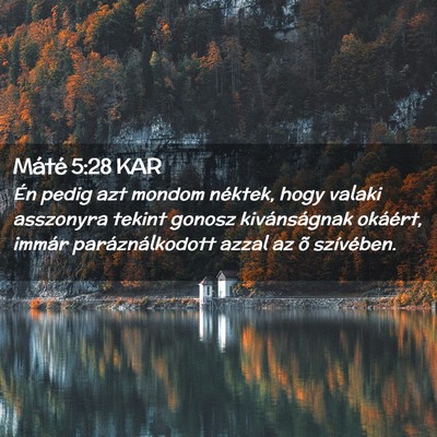 Picture 02 - Máté 5:28 KAR - Én pedig azt mondom néktek, hogy valaki - Bible Verse Picture