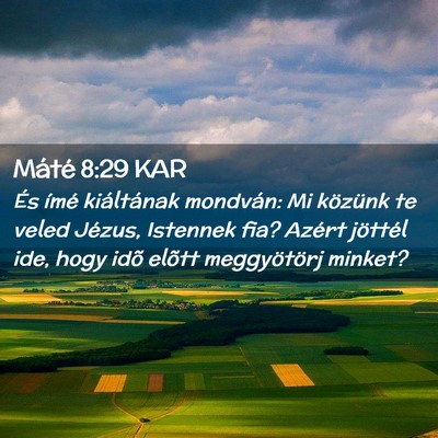 Picture 02 - Máté 8:29 KAR - És ímé kiáltának mondván: Mi közünk te - Bible Verse Picture