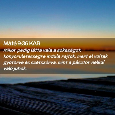 Picture 02 - Máté 9:36 KAR - Mikor pedig látta vala a sokaságot, - Bible Verse Picture
