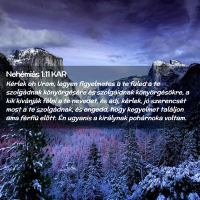 Picture 02 - Nehémiás 1:11 KAR - Kérlek oh Uram, legyen figyelmetes a te füled a - Bible Verse Picture