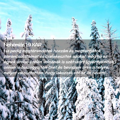 Picture 02 - Nehémiás 1:9 KAR - Ha pedig megtérendetek hozzám és megtartjátok - Bible Verse Picture