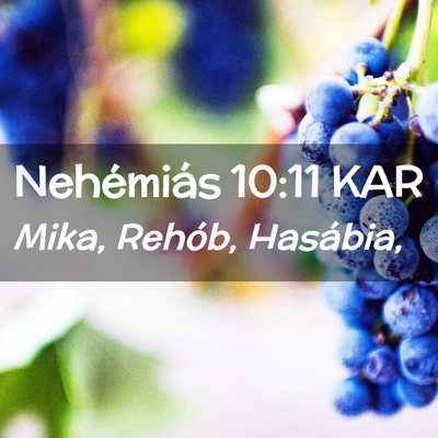 Picture 02 - Nehémiás 10:11 KAR - Mika, Rehób, - Bible Verse Picture