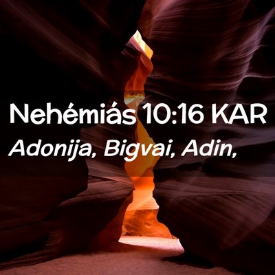 Picture 02 - Nehémiás 10:16 KAR - Adonija, Bigvai, - Bible Verse Picture