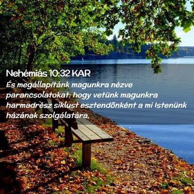 Picture 02 - Nehémiás 10:32 KAR - És megállapítánk magunkra nézve - Bible Verse Picture