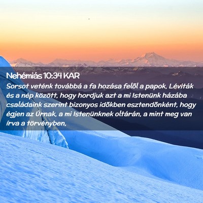 Picture 02 - Nehémiás 10:34 KAR - Sorsot veténk továbbá a fa hozása felõl a - Bible Verse Picture