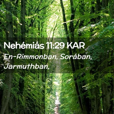 Picture 02 - Nehémiás 11:29 KAR - En-Rimmonban, Sorában, - Bible Verse Picture