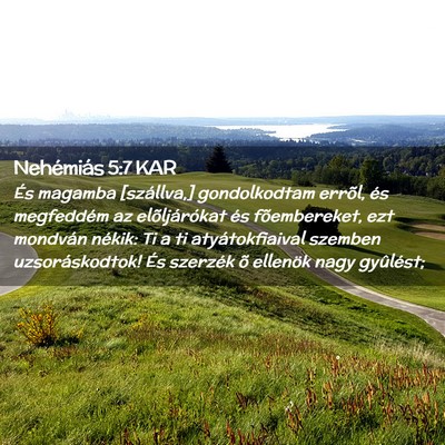 Picture 02 - Nehémiás 5:7 KAR - És magamba [szállva,] gondolkodtam errõl, és - Bible Verse Picture