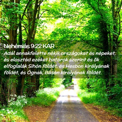 Picture 02 - Nehémiás 9:22 KAR - Adál annakfelette nékik országokat és - Bible Verse Picture
