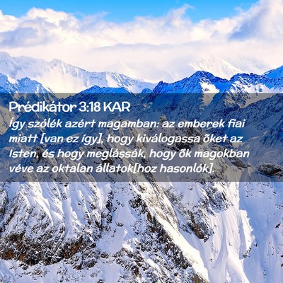 Picture 02 - Prédikátor 3:18 KAR - Így szólék azért magamban: az emberek fiai - Bible Verse Picture