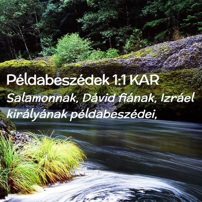 Picture 02 - Példabeszédek 1:1 KAR - Salamonnak, Dávid fiának, Izráel királyának - Bible Verse Picture
