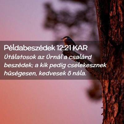 Picture 02 - Példabeszédek 12:21 KAR - Útálatosok az Úrnál a csalárd beszédek; a - Bible Verse Picture