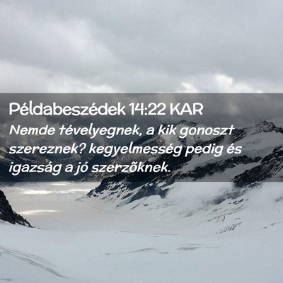 Picture 02 - Példabeszédek 14:22 KAR - Nemde tévelyegnek, a kik gonoszt szereznek? - Bible Verse Picture