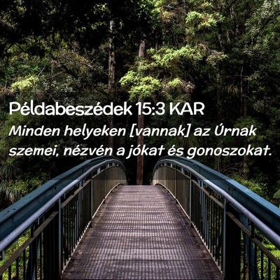 Picture 02 - Példabeszédek 15:3 KAR - Minden helyeken [vannak] az Úrnak szemei, - Bible Verse Picture