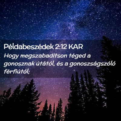 Picture 02 - Példabeszédek 2:12 KAR - Hogy megszabadítson téged a gonosznak - Bible Verse Picture
