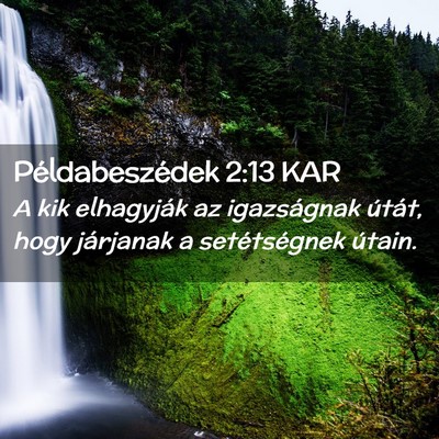 Picture 02 - Példabeszédek 2:13 KAR - A kik elhagyják az igazságnak útát, hogy - Bible Verse Picture