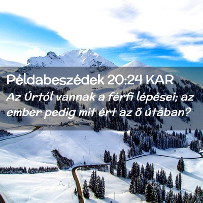 Picture 02 - Példabeszédek 20:24 KAR - Az Úrtól vannak a férfi lépései; az ember - Bible Verse Picture