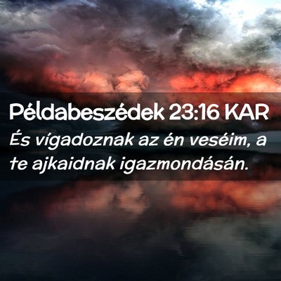 Picture 02 - Példabeszédek 23:16 KAR - És vígadoznak az én veséim, a te ajkaidnak - Bible Verse Picture