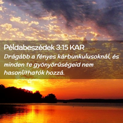 Picture 02 - Példabeszédek 3:15 KAR - Drágább a fényes kárbunkulusoknál, és - Bible Verse Picture