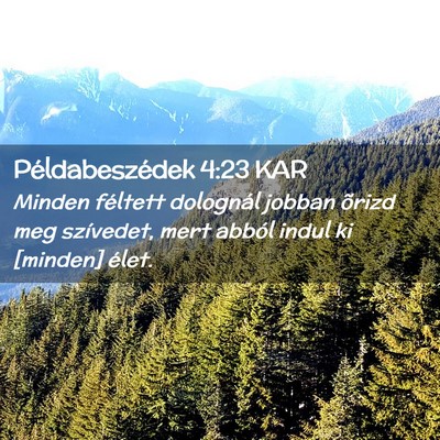 Picture 02 - Példabeszédek 4:23 KAR - Minden féltett dolognál jobban õrizd meg - Bible Verse Picture