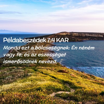 Picture 02 - Példabeszédek 7:4 KAR - Mondd ezt a bölcseségnek: Én néném vagy te; - Bible Verse Picture