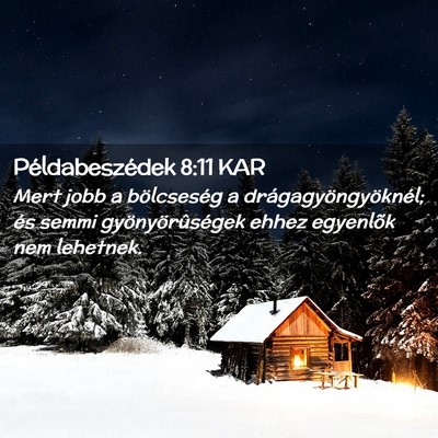 Picture 02 - Példabeszédek 8:11 KAR - Mert jobb a bölcseség a drágagyöngyöknél; - Bible Verse Picture