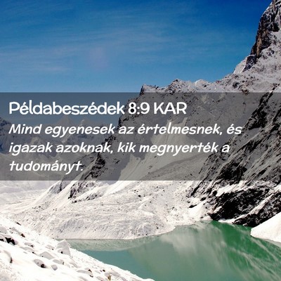 Picture 02 - Példabeszédek 8:9 KAR - Mind egyenesek az értelmesnek, és igazak - Bible Verse Picture