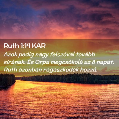 Picture 02 - Ruth 1:14 KAR - Azok pedig nagy felszóval tovább sírának. És - Bible Verse Picture